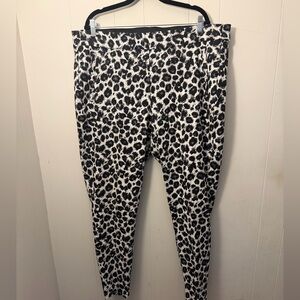 Lane Bryant Black and White Leopard Print Leggings
